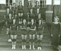 Jackie's 1951 Basketball Team, Jackie is second up on the far right