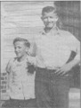 Julian Thomas (r) with Nolen Seckinger at Tyson School, circa late 1940's. Nolen passed away in January 2005